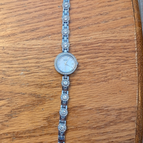 Badgley Mischka Silver Watch with Crystal Accents - Picture 2 of 4